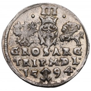 Sigismund III, 3 groschen 1594, Vilnius