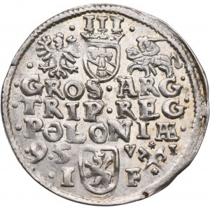 Zygmunt III Waza, Trojak 1595, Poznań - OKAZOWY