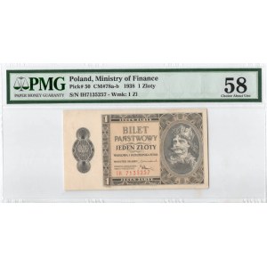 II RP, 1 złoty 1938 IH - PMG 58