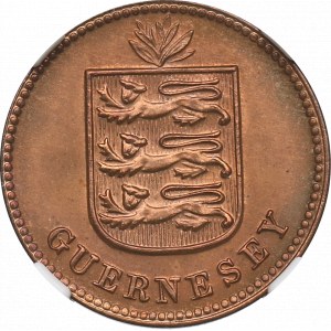 Wielka Brytania, Guernsey, 1 double 1933 - NGC MS66 RB