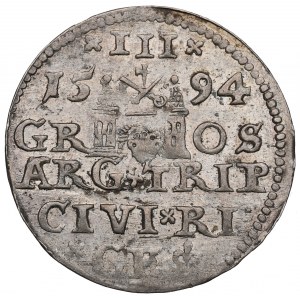 Sigismund III, 3 groschen 1594, Riga