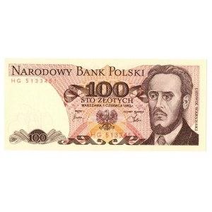 PRL, 100 złotych 1982 HG