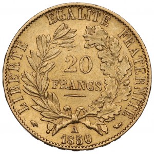 Francja, 20 franków 1850