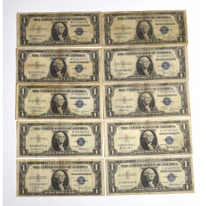 USA, set of banknotes 1 dollar