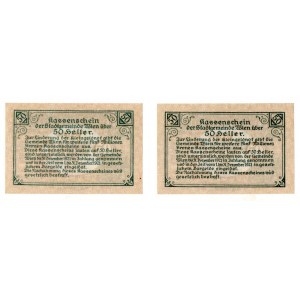 Austria, Zestaw 50 halerzy 1920 - 2 egzemplarze