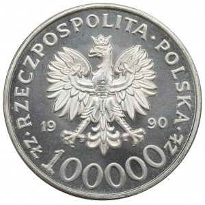 III RP, 100.000 złotych 1990 Solidarność PL