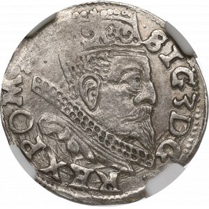 Sigismund III Vasa, 3 groschen 1598, Fraustadt - NGC AU53