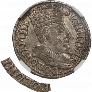Zygmunt III Waza, Trojak 1598, Olkusz - nieopisany POLONI NGC AU53