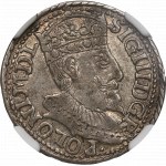 Sigismund III, 3 groschen 1598, Olcusia - NGC AU53