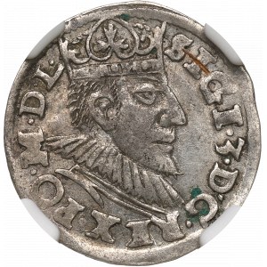 Sigismund III, 3 groschen 1591, Posen - NGC AU53