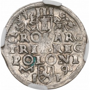 Zygmunt III Waza, Trojak 1591, Poznań - NGC AU53