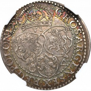 Zygmunt III Waza, Szóstak 1599 Malbork - mała głowa NGC AU55