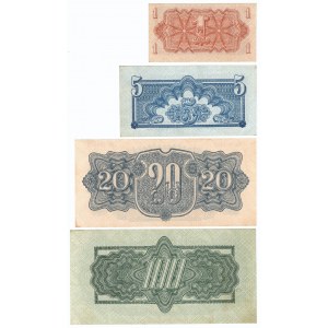 Czechosłowacja, Zestaw 4 banknotów