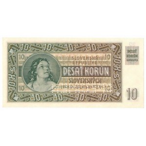 Słowacja, 10 koron 1939 - perforacja SPECIMEN
