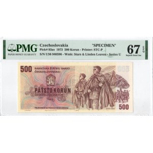 Czechoslovakia, 500 korun 1973 SPECIMEN