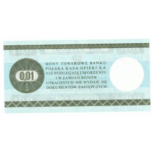 Pewex, Bon Towarowy, 1 cent 1979 - HL - Rewelacyjny !