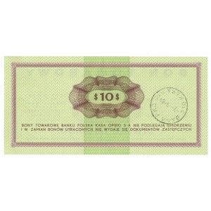 Pewex, Bon Towarowy, 10 dolarów 1969 - GF -