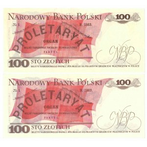 PRL, 100 złotych 1979 GH i GN - zestaw 2 egzemplarze