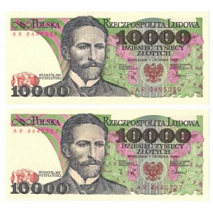 PRL, Zestaw 10000 złotych 1988 - 2 egzemplarze