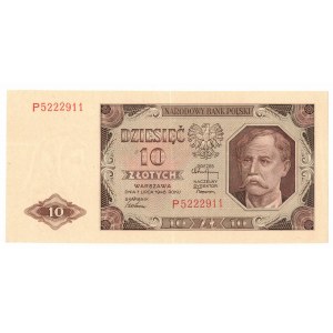 PRL, 10 złotych 1948 P - rzadszy