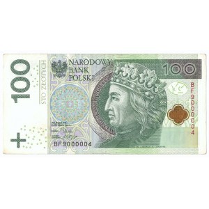 III RP, 100 złotych 2012 - ciekawy numer 9000004