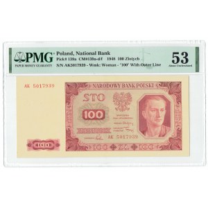 PRL, 100 złotych 1948 AK - PMG53