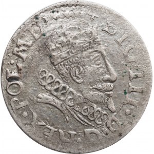 Zygmunt III Waza, Grosz 1607, Wilno - bogoria w tarczy - OGROMNA RZADKOŚĆ