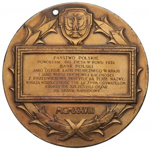 Polska, medal 100-lecie Banku Polskiego 1928, Warszawa