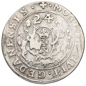 Sigismund III, 18 groschen 1624, Danzig - date overstriked