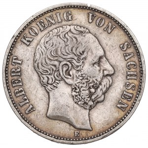 Germany, Saxony, 5 mark 1893