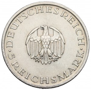 Deutschland, Weimarer Republik, 5 Mark 1929 D, Gotthold Ephraim Lessing