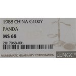 Chiny, 100 yuan 1988 - NGC MS68