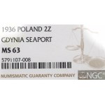 II Republic of Poland, 2 zlote 1936, Ship - NGC MS63