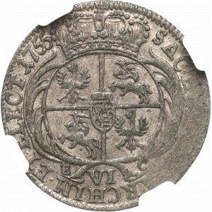 Augustus III. Sachsen, Sechster Juli 1755, Leipzig - NGC AU55