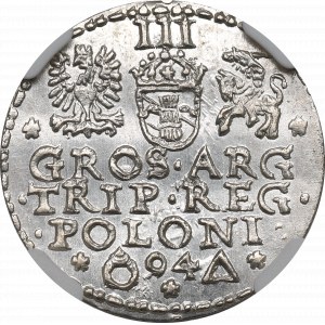 Sigismund III Vasa, 3 groschen 1594, Marienburg - NGC MS64