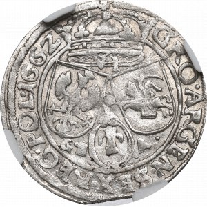 Iohann II Casimir, 6 groschen 1662 GBA, Lviv - NGC MS62