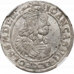 John II Casimir, 6 groschen 1663, Bromberg - NGC MS65