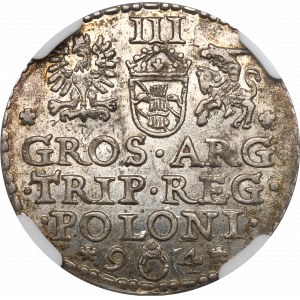 Sigismund III Vasa, 3 groschen 1594, Marienburg - NGC MS62