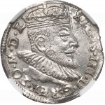 Sigismund III, 3 groschen 1592, Vilnius - NGC MS63