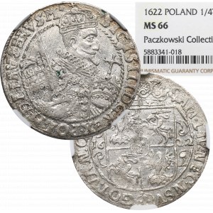 Sigismund III. Vasa, Ort 1622, Bromberg (Bydgoszcz) - OKAZOWY ex Pączkowski PRVS M NGC MS66