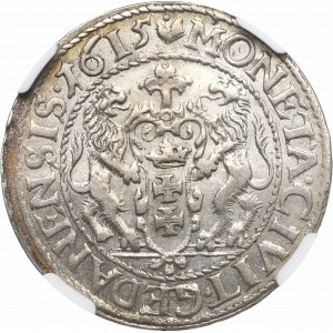 Sigismund III Vasa, Ort 1615, Danzig - alter Typ Büste ex Pączkowski NGC AU Details