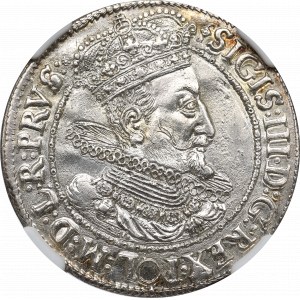Sigismund III Vasa, Ort 1616, Danzig - Büste mit Öffnung ex Pączkowski NGC MS63
