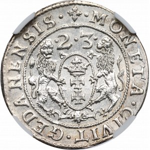 Sigismund III Vasa, Ort 1623, Danzig - ex Pączkowski PRV NGC MS63