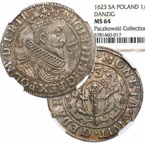 Sigismund III Vasa, Ort 1623, Danzig - ex Pączkowski PR NGC MS64