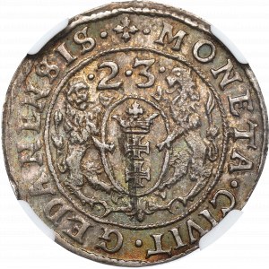 Sigismund III, 18 groschen 1623, Danzig - NGC MS64