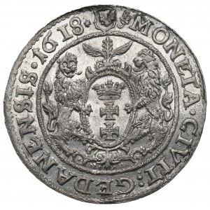 Sigismund III Vasa, Ort 1618, Danzig - Ahornblatt