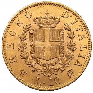 Italy, 10 lira 1863