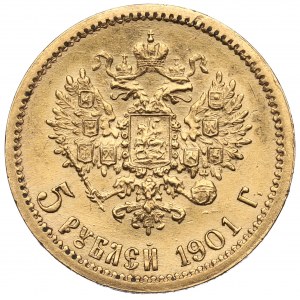 Rosja, Mikołaj II, 5 Rubli 1901 ФЗ