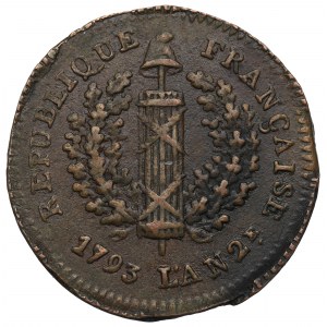 Frankreich, Belagerung von Mainz, 2 Sols 1793