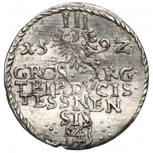 Schlesien, Adam Wenceslaus, 3 groschen 1592, Teschen